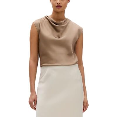 Calvin Klein Womens Satin Cowl Neck Blouse Calvin Klein Womens Satin Cowl Neck Blouse