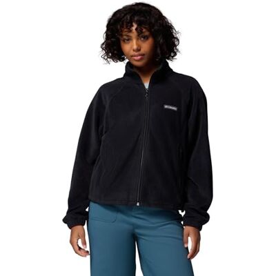 Columbia Women's Benton Springs Relaxed Full Zip, Full Zip Fleece Jacket, Black, Large Columbia Women's Benton Springs Relaxed Full Zip, Full Zip Fleece Jacket, Black, Large