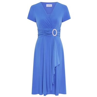 Gina Bacconi Women's Jersey Dress with Diamonte Trim Cocktail Dress Gina Bacconi Women's Jersey Dress with Diamonte Trim Cocktail Dress