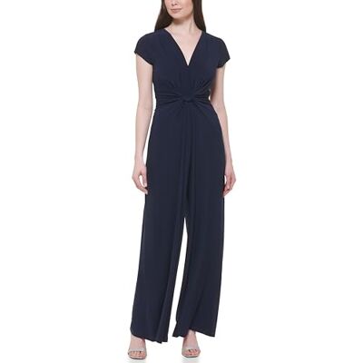 Vince Camuto Women's Twist Front Jumpsuit Casual Dress Vince Camuto Women's Twist Front Jumpsuit Casual Dress