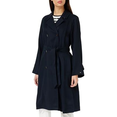 Tommy Hilfiger Women's CRV TENCEL BLEND FLUID TRENCH Desert Sky 52 Tommy Hilfiger Women's CRV TENCEL BLEND FLUID TRENCH Desert Sky 52