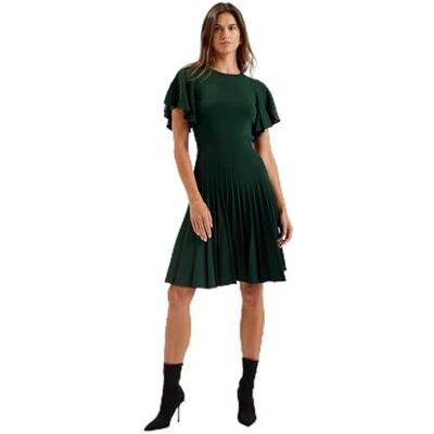 Ted Baker Womens WMD-alenha-Knitted Angel Sleeve Mini Business Casual Dress, Dk-Green, 6 UK Ted Baker Womens WMD-alenha-Knitted Angel Sleeve Mini Business Casual Dress, Dk-Green, 6 UK