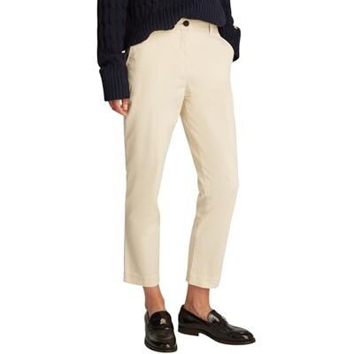 Tommy Hilfiger Women’s Stretch Slim Ankle Grazer Chinos, Off-White (Ivory Petal), 10 Tommy Hilfiger Women’s Stretch Slim Ankle Grazer Chinos, Off-White (Ivory Petal), 10