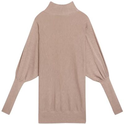 Ted Baker Women's Funnel Neck Jumper Sweater, Taupe, S Ted Baker Women's Funnel Neck Jumper Sweater, Taupe, S