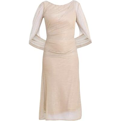 Gina Bacconi Women's Metallic Knit Dress Cocktail, Gold/Silver, 20 Gina Bacconi Women's Metallic Knit Dress Cocktail, Gold/Silver, 20