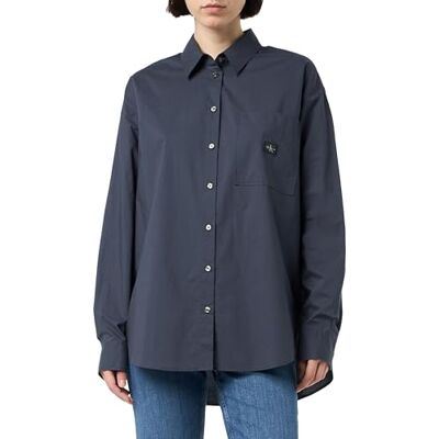 Calvin Klein Women’s Woven Label Relaxed Fit Shirt Calvin Klein Women’s Woven Label Relaxed Fit Shirt
