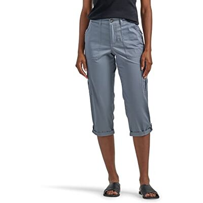 Lee Women's Plus Size Flex-to-go Mid-Rise Relaxed Fit Cargo Capri Pant, Tech Gray, 22 Plus Lee Women's Plus Size Flex-to-go Mid-Rise Relaxed Fit Cargo Capri Pant, Tech Gray, 22 Plus
