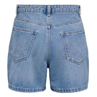 ONLY Women's High-Waisted Shorts 5-Pocket Style Button Fly Zipper Closure Short Bermudas ONLY Women's High-Waisted Shorts 5-Pocket Style Button Fly Zipper Closure Short Bermudas