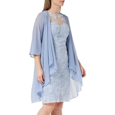 Gina Bacconi Women's Embroidered Dress and Chiffon Jacket Cocktail Dress Gina Bacconi Women's Embroidered Dress and Chiffon Jacket Cocktail Dress