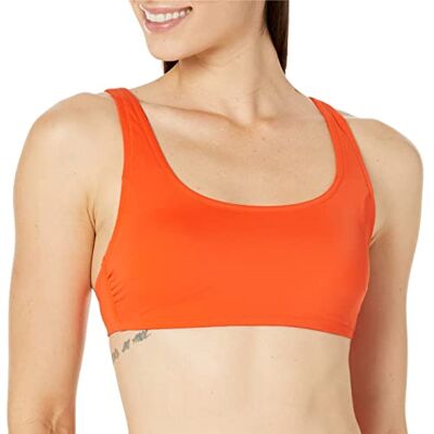 Amazon Essentials Women's Scoop Neck Swim Crop Top Amazon Essentials Women's Scoop Neck Swim Crop Top
