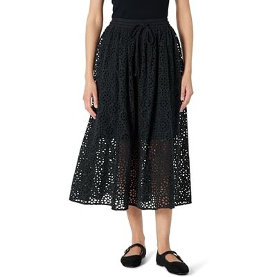 The Drop Giorgi Lace Full Skirt, Black, S The Drop Giorgi Lace Full Skirt, Black, S