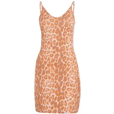 adidas Seasonal Essentials Leopard Print Mini-Dress with 3-Stripes adidas Seasonal Essentials Leopard Print Mini-Dress with 3-Stripes