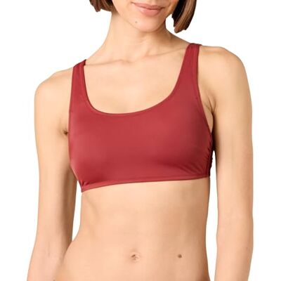 Amazon Essentials Women's Scoop Neck Swim Crop Top Amazon Essentials Women's Scoop Neck Swim Crop Top
