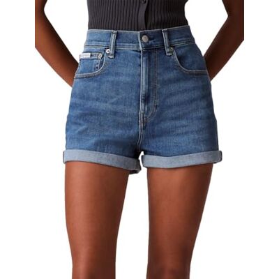 Calvin Klein Women's High Rise Denim Shorts Denim Shorts Calvin Klein Women's High Rise Denim Shorts Denim Shorts