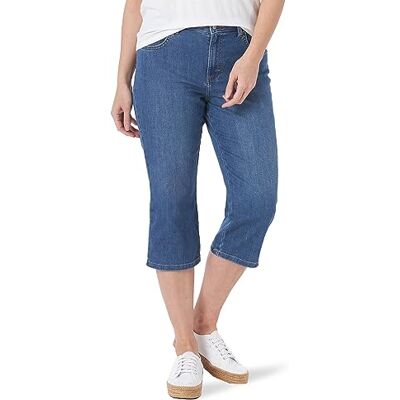 Lee Women's Relaxed Fit Capri Pant, Soar, 14 US Lee Women's Relaxed Fit Capri Pant, Soar, 14 US
