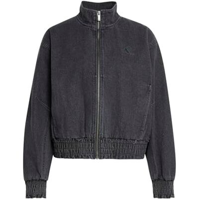 adidas Women's Stadium Washed Denim Loose Fit Jacket adidas Women's Stadium Washed Denim Loose Fit Jacket