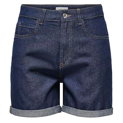 ONLY Women's Onlvega Hw Mom DNM Shorts Noos Denim ONLY Women's Onlvega Hw Mom DNM Shorts Noos Denim