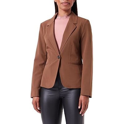 ONLY Women's Onlnewmila Short Blazer CC OTW, Dark Earth, 6 ONLY Women's Onlnewmila Short Blazer CC OTW, Dark Earth, 6