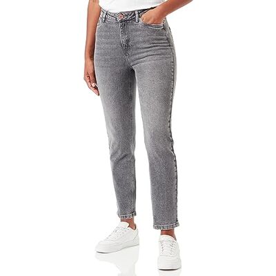 VERO MODA Female Mom Jeans VMLINDA High Waist Jeans, Medium Grey Denim, 27W x 30L VERO MODA Female Mom Jeans VMLINDA High Waist Jeans, Medium Grey Denim, 27W x 30L