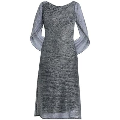 Gina Bacconi Women's Metallic Knit Dress Cocktail, Black/Silver, 20 Gina Bacconi Women's Metallic Knit Dress Cocktail, Black/Silver, 20