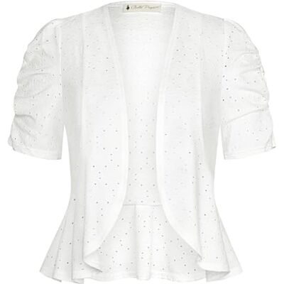 Belle Poque Women's Women's Short Sleeve Bolero Shrug Casual Belle Poque Women's Women's Short Sleeve Bolero Shrug Casual
