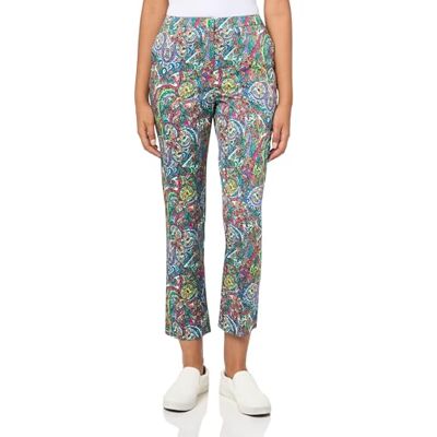 Tommy Hilfiger Women's Paisley Printed Chino Pants, Blueberry Multi, 12 Tommy Hilfiger Women's Paisley Printed Chino Pants, Blueberry Multi, 12