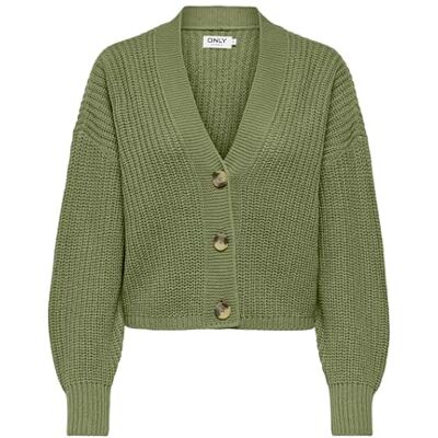 ONLY Womens Onlcarol Nice L/S KNT Noos Ribbed Cardigan, Iguana, S UK Cardigan ONLY Womens Onlcarol Nice L/S KNT Noos Ribbed Cardigan, Iguana, S UK Cardigan