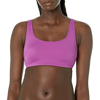 Amazon Essentials Women's Scoop Neck Swim Crop Top Amazon Essentials Women's Scoop Neck Swim Crop Top