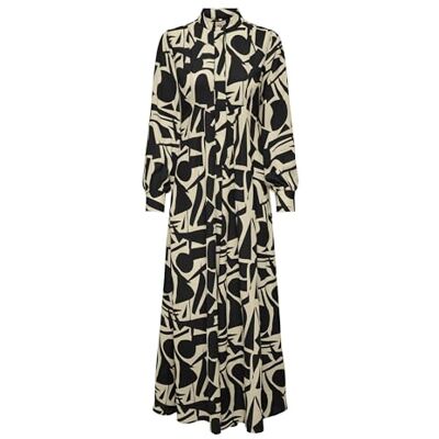 ONLY ONLHELENA Life L/S Maxi Dress PTM, Black/AOP:City Graphic, S ONLY ONLHELENA Life L/S Maxi Dress PTM, Black/AOP:City Graphic, S