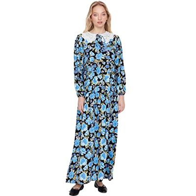 Trendyol Women's Woman Design Regular A-line Peter Pan Collar Woven Dress Trendyol Women's Woman Design Regular A-line Peter Pan Collar Woven Dress