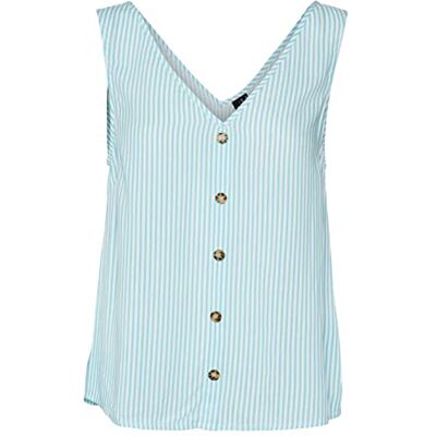VERO MODA Female Jeans Shorts VMZURI HR Loose Shorts DST Mix Noos, Snow White/Stripes: Bachelor Button, S VERO MODA Female Jeans Shorts VMZURI HR Loose Shorts DST Mix Noos, Snow White/Stripes: Bachelor Button, S