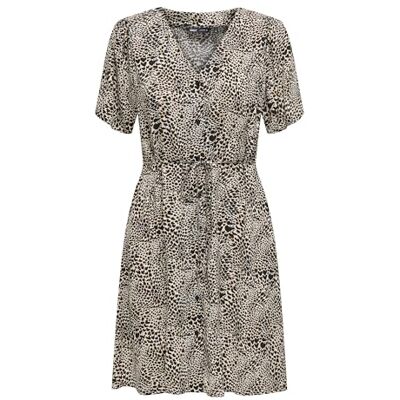 ONLY Women's Casual Mini Dress with Summery Patterned Blouse Design Short Sleeve Outfit ONLY Women's Casual Mini Dress with Summery Patterned Blouse Design Short Sleeve Outfit