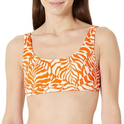 Amazon Essentials Women's Scoop Neck Swim Crop Top Amazon Essentials Women's Scoop Neck Swim Crop Top