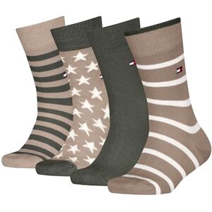 Tommy Hilfiger 8719965009202 TH Kids Socks 4P Breton Stripes Stars Ecom, camel, 27-30 Tommy Hilfiger 8719965009202 TH Kids Socks 4P Breton Stripes Stars Ecom, camel, 27-30