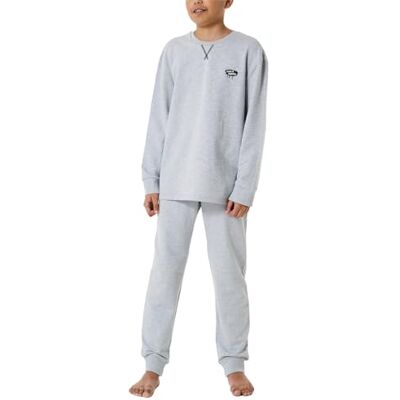 Schiesser Boy's Schlafanzug Set Pyjama warme Qualitäten Frottee Fleece Interlock Größe 140 bis 176 Pajama Set, grau-mel._181997, Schiesser Boy's Schlafanzug Set Pyjama warme Qualitäten Frottee Fleece Interlock Größe 140 bis 176 Pajama Set, grau-mel._181997,