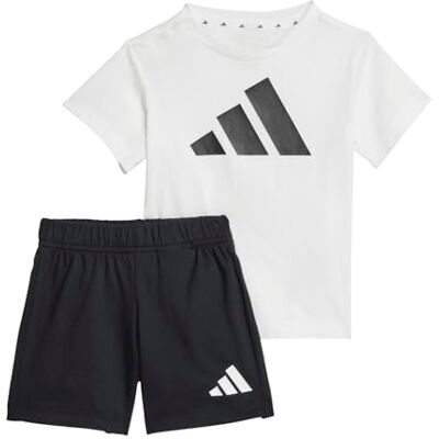 adidas Unisex Baby Essentials Big Logo Set Track Suit, white/black, 6-9 Months adidas Unisex Baby Essentials Big Logo Set Track Suit, white/black, 6-9 Months