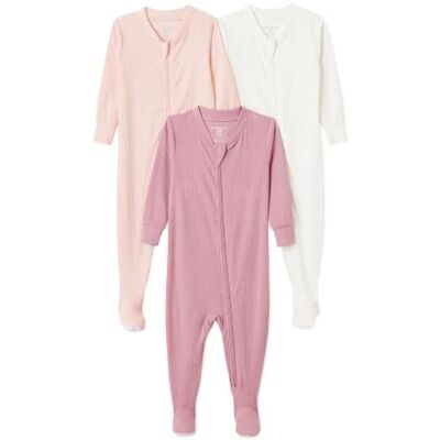 Amazon Essentials Unisex Baby Ribbed Footed Pyjamas Amazon Essentials Unisex Baby Ribbed Footed Pyjamas