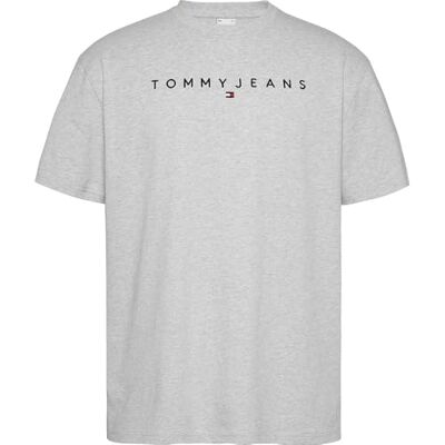 Tommy Jeans Baby Boys TJM Reg Linear Logo Tee Ext Dm0dm20744 S/S T-Shirt, Grey, XXL UK Tommy Jeans Baby Boys TJM Reg Linear Logo Tee Ext Dm0dm20744 S/S T-Shirt, Grey, XXL UK