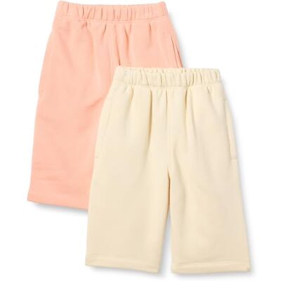 Amazon Essentials Unisex Babies' French Terry Cotton Trousers, Pack of 2, Beige/Peach, 0-3 Months Amazon Essentials Unisex Babies' French Terry Cotton Trousers, Pack of 2, Beige/Peach, 0-3 Months