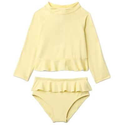 Amazon Essentials Baby Girls' Rashguard Set, Light Yellow, 18 Months Amazon Essentials Baby Girls' Rashguard Set, Light Yellow, 18 Months