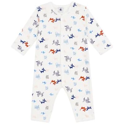 Petit Bateau A0fav Unisex Nightwear, Marshmallow/Multico, 3 mesi Petit Bateau A0fav Unisex Nightwear, Marshmallow/Multico, 3 mesi