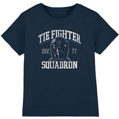 Star Wars Tie Fighter Squadron Unisex Kids T Shirt, Navy, 12-13 Years Star Wars Tie Fighter Squadron Unisex Kids T Shirt, Navy, 12-13 Years