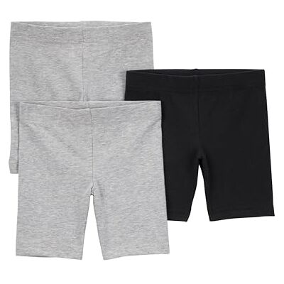 Simple Joys by Carter's Babies, Toddlers, and Girls' Bike Shorts, Pack of 3, Grey/Black, 3 Years Simple Joys by Carter's Babies, Toddlers, and Girls' Bike Shorts, Pack of 3, Grey/Black, 3 Years