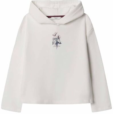 Pepe Jeans Girl's Georgia Sweatshirt, White (Mousse White), 16 Years Pepe Jeans Girl's Georgia Sweatshirt, White (Mousse White), 16 Years