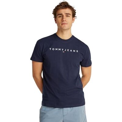 Tommy Jeans Baby Boys TJM Reg Linear Logo Tee Ext Dm0dm20744 S/S T-Shirt, Blue (Dark Night Navy), XL UK Tommy Jeans Baby Boys TJM Reg Linear Logo Tee Ext Dm0dm20744 S/S T-Shirt, Blue (Dark Night Navy), XL UK