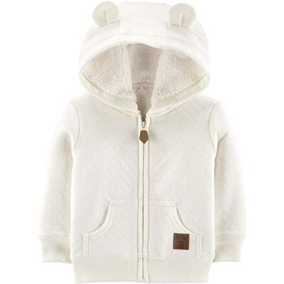 Simple Joys by Carter's Unisex Babies' Hooded Jumper Jacket with Sherpa Lining, Oatmeal, 12 Months Simple Joys by Carter's Unisex Babies' Hooded Jumper Jacket with Sherpa Lining, Oatmeal, 12 Months