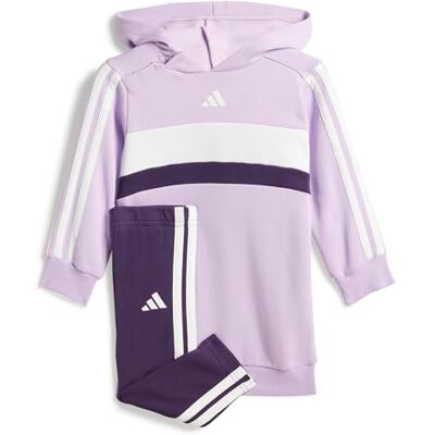 adidas Baby Girls SEASONAL ESSENTIALS TIBERIO 3 STRIPES FLEECE LEGGINGS SET, powder plum/aurora plum/white, 0-3 Months adidas Baby Girls SEASONAL ESSENTIALS TIBERIO 3 STRIPES FLEECE LEGGINGS SET, powder plum/aurora plum/white, 0-3 Months