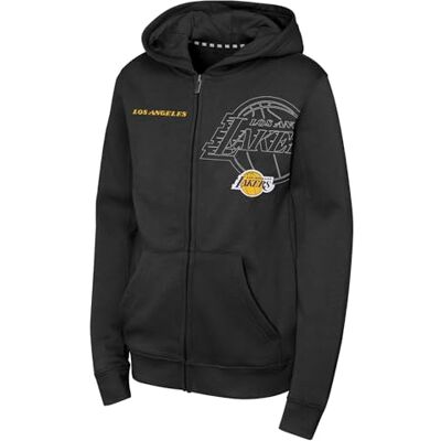 NBA Boys Chicago Bulls Fleece Full Zip Hoodie, Black, 9-11 Years EU NBA Boys Chicago Bulls Fleece Full Zip Hoodie, Black, 9-11 Years EU