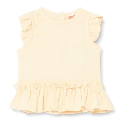 Koton Baybgirl's Blouse Ruffle Sleeveless Cotton Round Collar, Yellow(156), 9-12 Months Koton Baybgirl's Blouse Ruffle Sleeveless Cotton Round Collar, Yellow(156), 9-12 Months