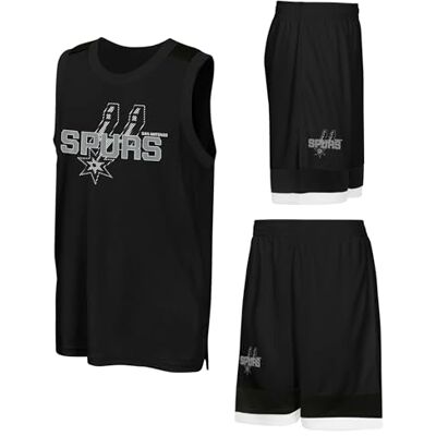 NBA Boys Poly Interlock Tank & Short Set, Black, 12-13 Years EU NBA Boys Poly Interlock Tank & Short Set, Black, 12-13 Years EU